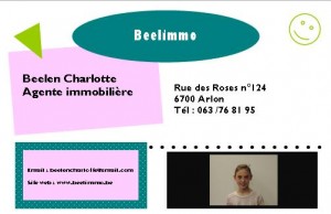 Carte de visite de Charlotte